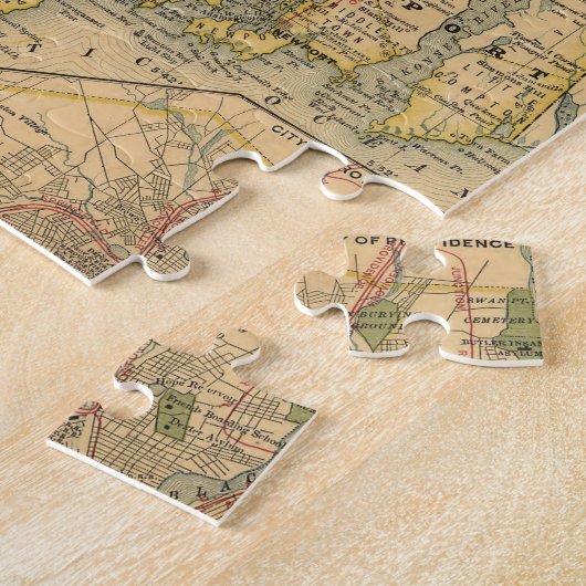  kaart van het eiland Rhode (1875) Legpuzzel (Zijkant)