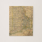  kaart van het eiland Rhode (1875) Legpuzzel (Verticaal)
