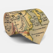  kaart van het eiland Rhode (1875) Stropdas (Opgerold)