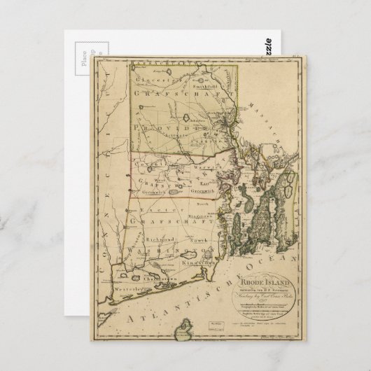 Kaart van het eiland Rhode door Carl Ernst Bohn (1 (Voorkant / Achterkant)