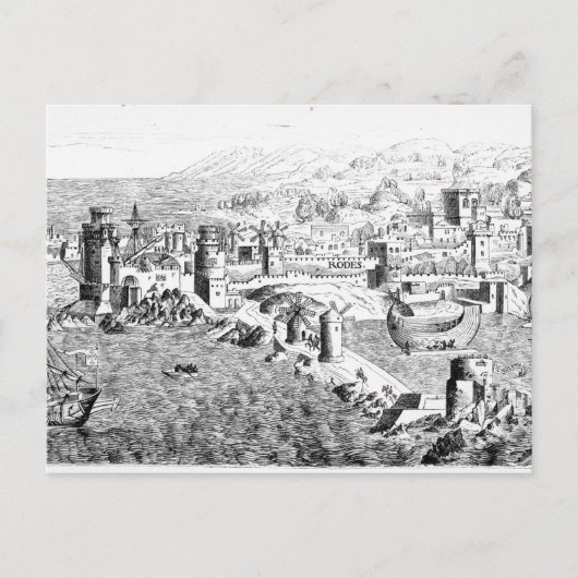 Kaart van het eiland Rhodes (Voorkant)