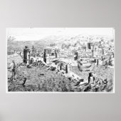 Kaart van het eiland Rhodes Poster (Voorkant)