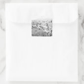 Kaart van het eiland Rhodes Vierkante Sticker (Tas)