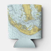  kaart van het eiland Sanibel Blikjeskoeler (Achterkant)