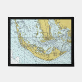 kaart van het eiland Sanibel, Florida Deurmat (Voorkant)