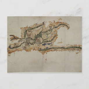 Kaart van het eiland Santo Domingo