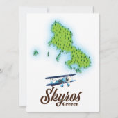 Kaart van het eiland Skyros Griekenland (Achterkant)