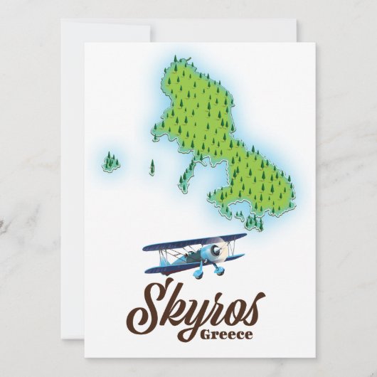 Kaart van het eiland Skyros Griekenland (Voorkant)