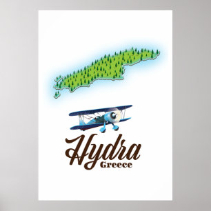 Kaart van het eiland Skyros Griekenland Poster