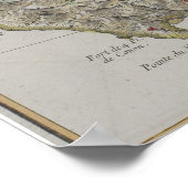 Kaart van het eiland St. Helena Poster (Hoek)