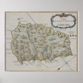 Kaart van het eiland St. Helena Poster (Voorkant)