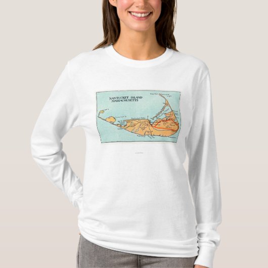 Kaart van het eiland t-shirt (Voorkant)