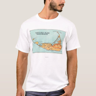 Kaart van het eiland t-shirt