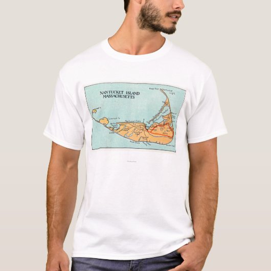 Kaart van het eiland t-shirt (Voorkant)