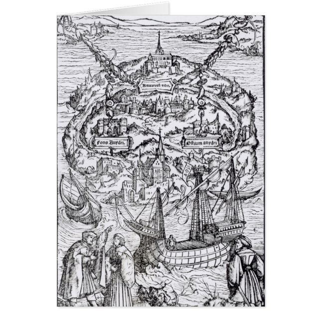 Kaart van het eiland Utopia, Boekarchitectuur (Voorkant)