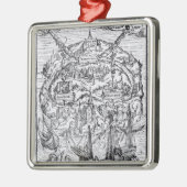 Kaart van het eiland Utopia, Boekarchitectuur Metalen Ornament (Links)