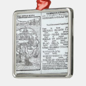 Kaart van het eiland Utopia en zijn alfabet Metalen Ornament (Links)