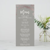 Kaart van het Elegant Roos Gold en Gray Wedding Me (Staand voorkant)