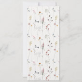 Kaart van het Elegant roze Wildflower Crest Weddin (Achterkant)