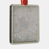 Kaart van het estuarium van de St. Lawrence 2 Metalen Ornament (Rechts)