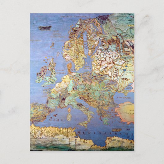Kaart van het Europa van de zestiende eeuw (Voorkant)