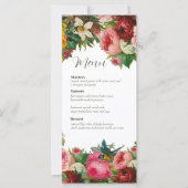 Kaart van het Floral Wedding Menu (Voorkant)