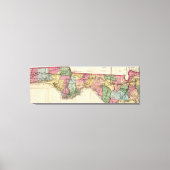 kaart van het Florida Panhandle (1870) Canvas Afdruk (Voorkant)