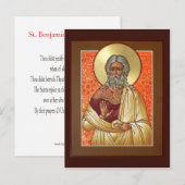 Kaart van het gebed van patriarch Benjamin (Voorkant / Achterkant)