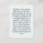 Kaart van het gebedsgebed visitekaartje (Achterkant)