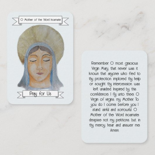 Kaart van het gebedsgebed visitekaartje (Voorkant / Achterkant)