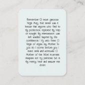 Kaart van het gebedsgebed visitekaartje (Achterkant)