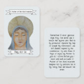Kaart van het gebedsgebed visitekaartje (Voorkant / Achterkant)