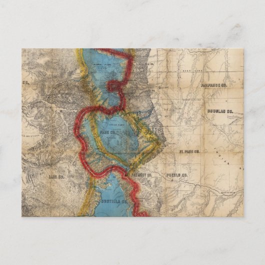 Kaart van het gebied Colorado (Voorkant)