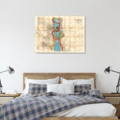 Kaart van het gebied Colorado Canvas Afdruk (Insitu (Slaapkamer))