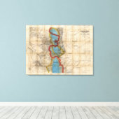 Kaart van het gebied Colorado Canvas Afdruk (Insitu (Houten vloer))