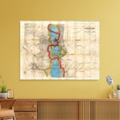 Kaart van het gebied Colorado Canvas Afdruk (Insitu (Woonkamer))