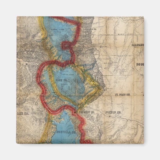 Kaart van het gebied Colorado Magneet (Voorkant)