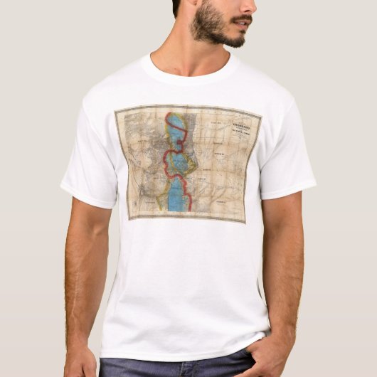 Kaart van het gebied Colorado T-shirt (Voorkant)