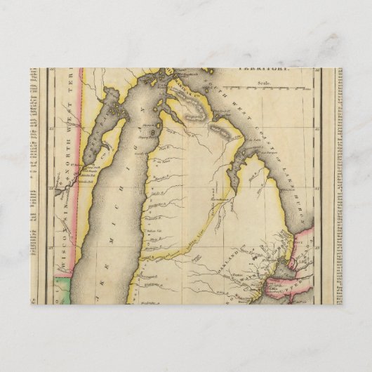 Kaart van het gebied Michigan (Voorkant)