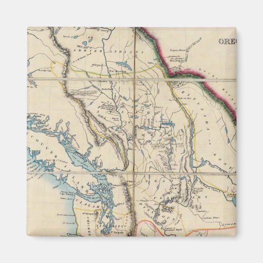 Kaart van het gebied Oregon 2 Magneet (Voorkant)