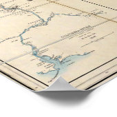 Kaart van het gebied Oregon 2 Poster (Hoek)