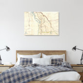Kaart van het gebied Oregon Canvas Afdruk (Insitu (Slaapkamer))