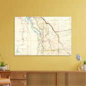 Kaart van het gebied Oregon Canvas Afdruk (Insitu (Woonkamer))