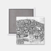 Kaart van het gebied Sainte-Genevieve, Parijs, 175 Magneet (Voorkant / Achterkant)