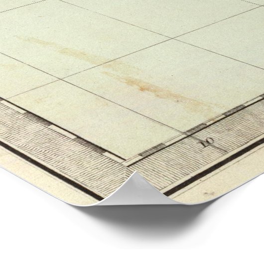 Kaart van het Gebied van Florida 2 Poster (Hoek)