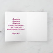 Kaart van het gedicht Dank u! (Binnen)