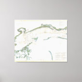  kaart van het geluid van Mississippi (1866) Canvas Afdruk (Voorkant)