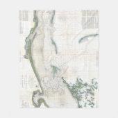 kaart van het geluid van Mississippi (1866) Fleece Deken (Voorkant)