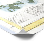 kaart van het geluid van Mississippi (1866) Poster (Hoek)