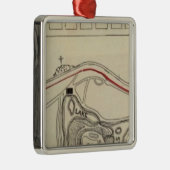 Kaart van het Golden Gate Park Metalen Ornament (Rechts)